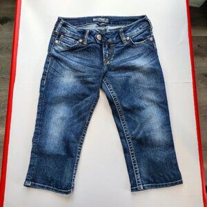 Silver Jeans Tuesday Crop denim blue women's size W28
